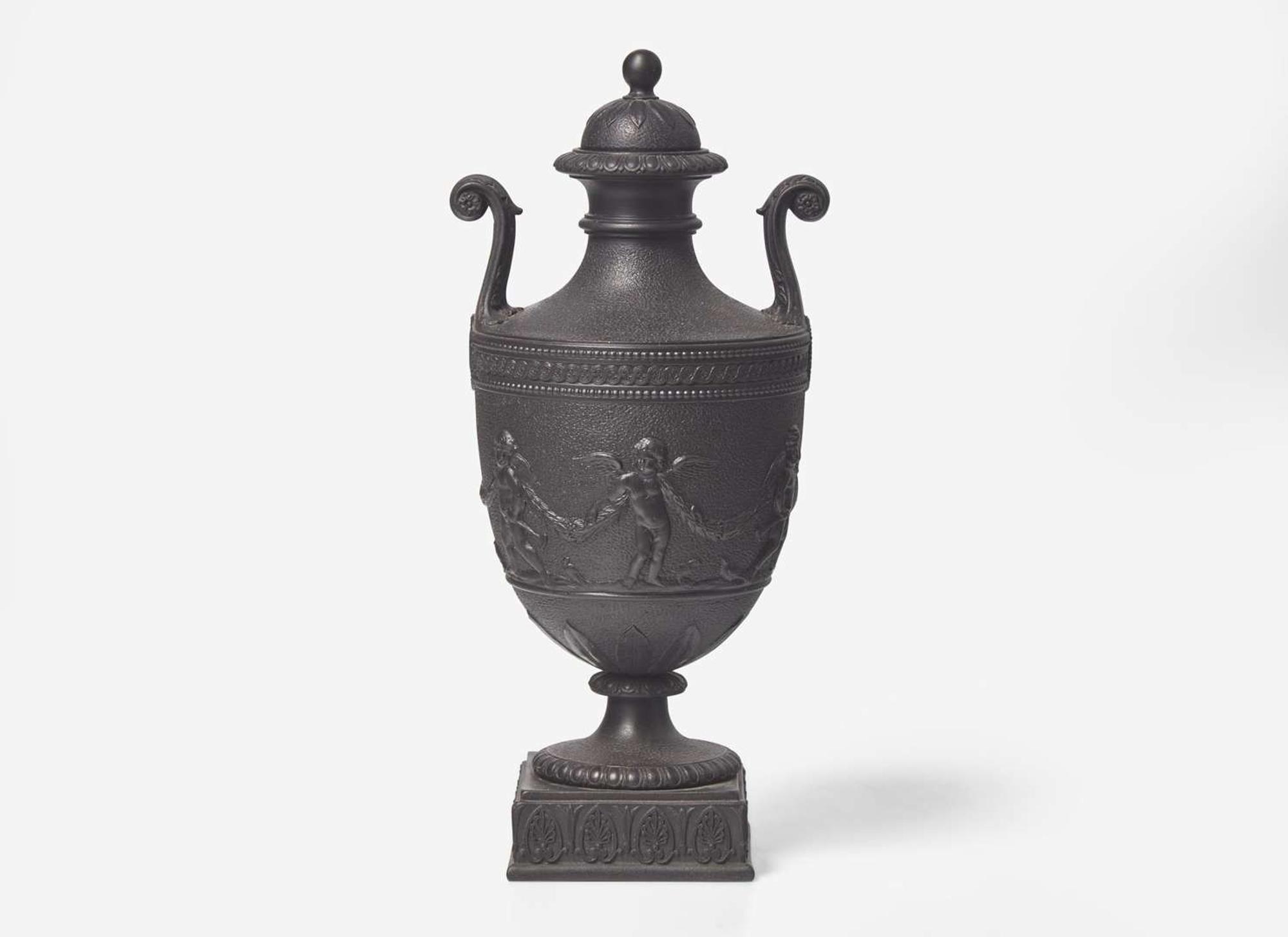A Wedgwood Black Basalt Vase and Cover, UK, 19th century