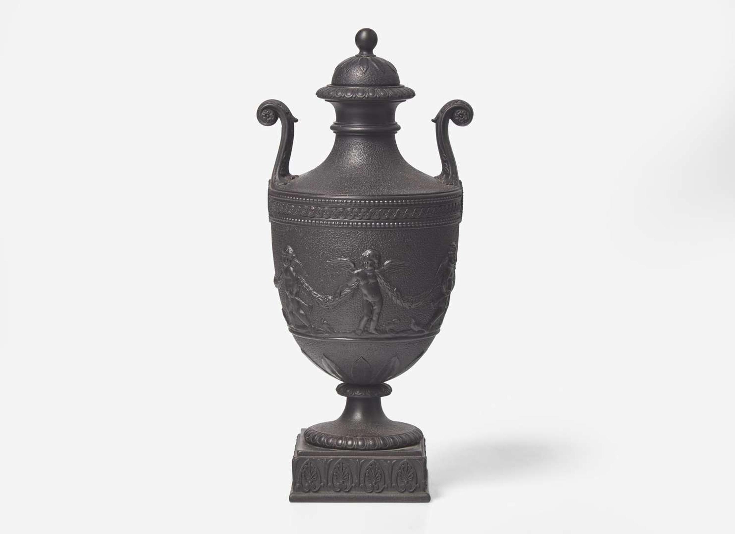 A Wedgwood Black Basalt Vase and Cover, UK, 19th century