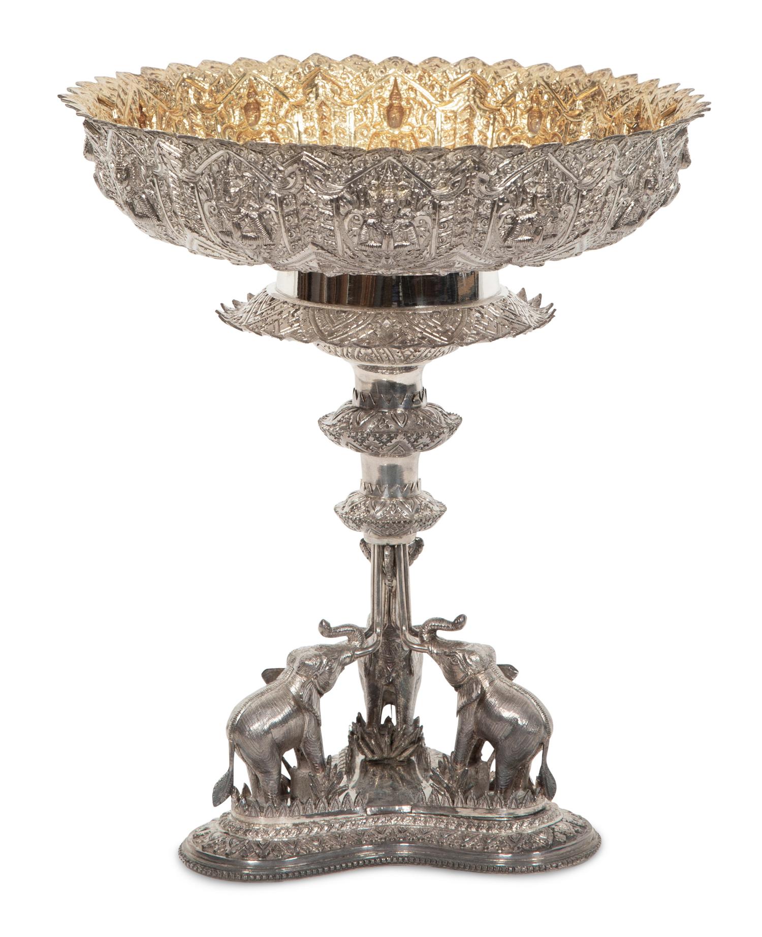 A Thai Silver Presentation Centerpiece