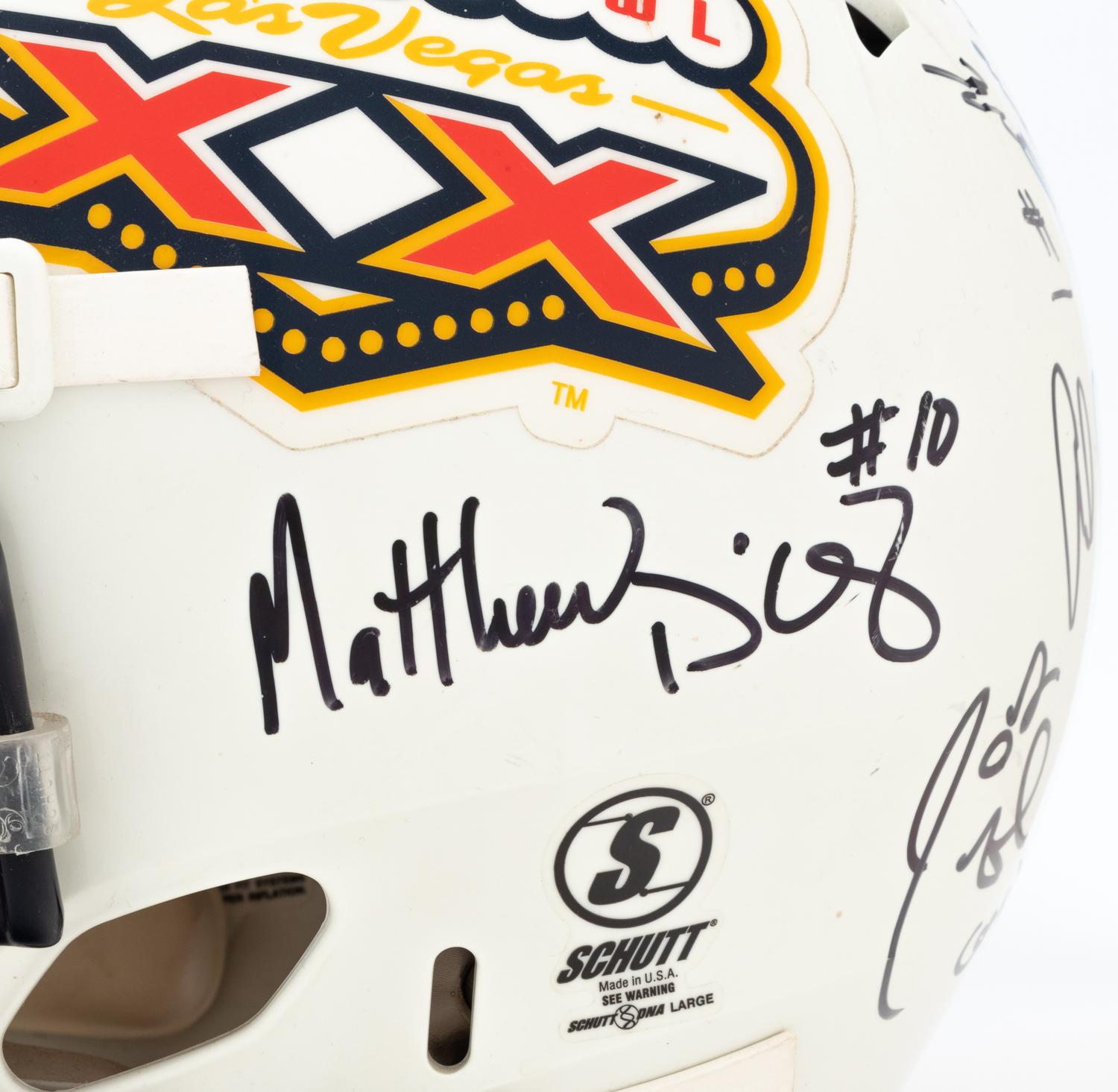 A 2006 Chicago Rush Team Signed Autograph Arena Bowl XX Football Helmet Presented to Mike Ditka Formerly Displayed at Mike Ditka's Restaurant