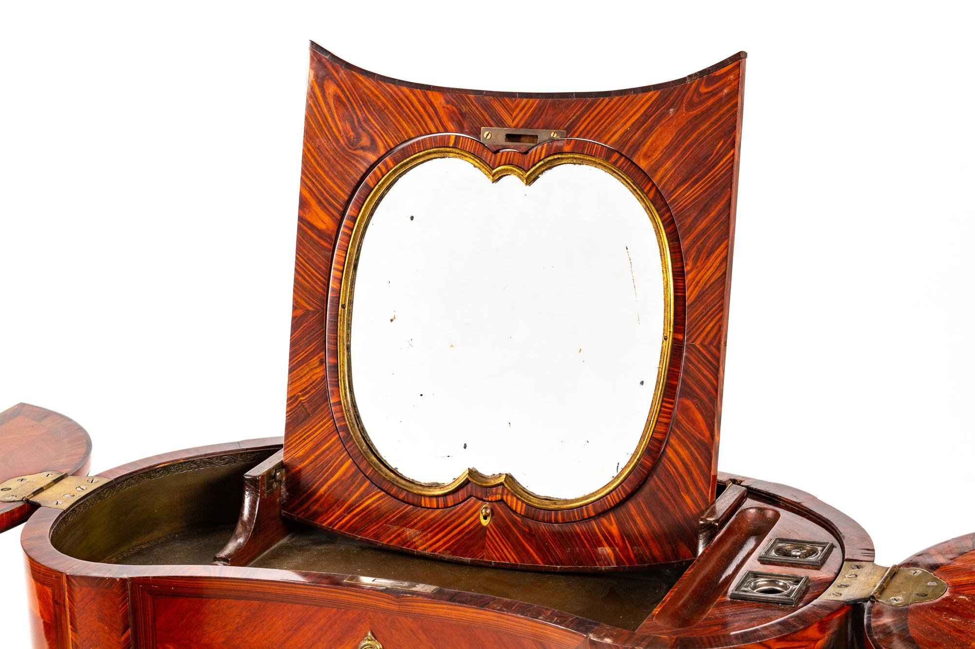 A French Mechanical Kidney-Shaped Dressing Table — 19TH CENTURY