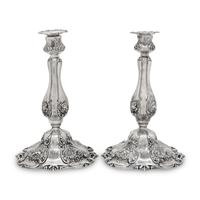A Pair of American Silver Candlesticks
