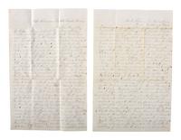 [INDIAN WARS]. CURIAL, Nathan W. (1822-1897). Letter archive of Nathan W. Curial, Co. A, 8th Minnesota Regiment, featuring content related to the Dakota War of 1862.