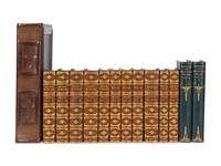[BINDINGS]. A group of 95 volumes, most in fine half or quarter leather bindings, including works related to European history and memoirs.