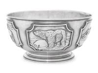 An English Silver Limited Edition World Wildlife Fund Center Bowl