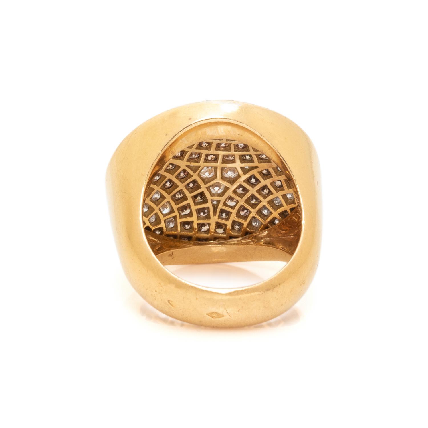 CARTIER, DIAMOND AND COLORED DIAMOND 'JETON SAUVAGE' RING