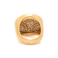 CARTIER, DIAMOND AND COLORED DIAMOND 'JETON SAUVAGE' RING