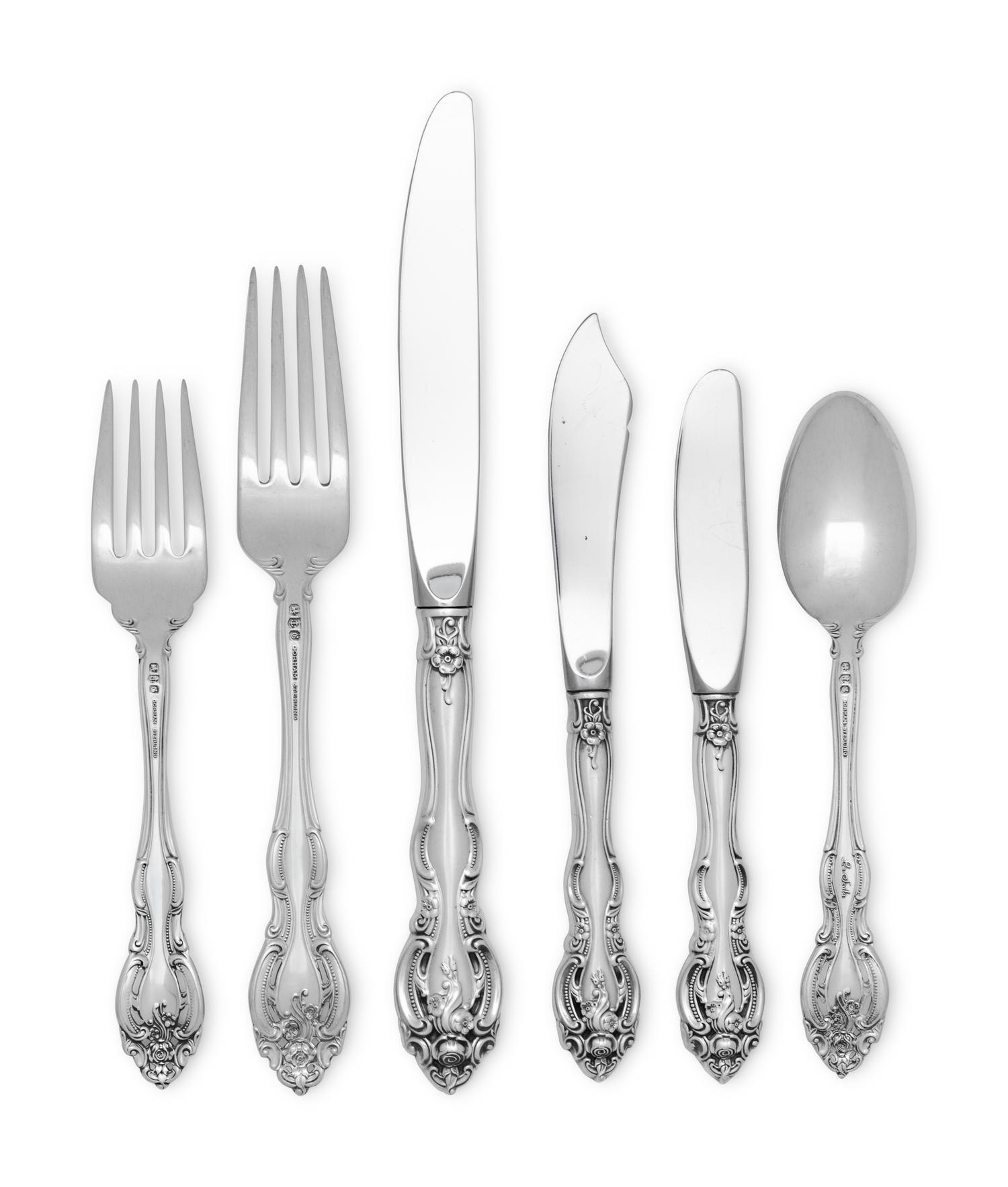 An American Silver Flatware Service