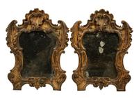 Two Italian Rococo Gilt Framed Mirrors — 18TH CENTURY