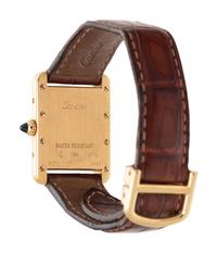 CARTIER, REF. 2442 18K YELLOW GOLD 'TANK' WRISTWATCH