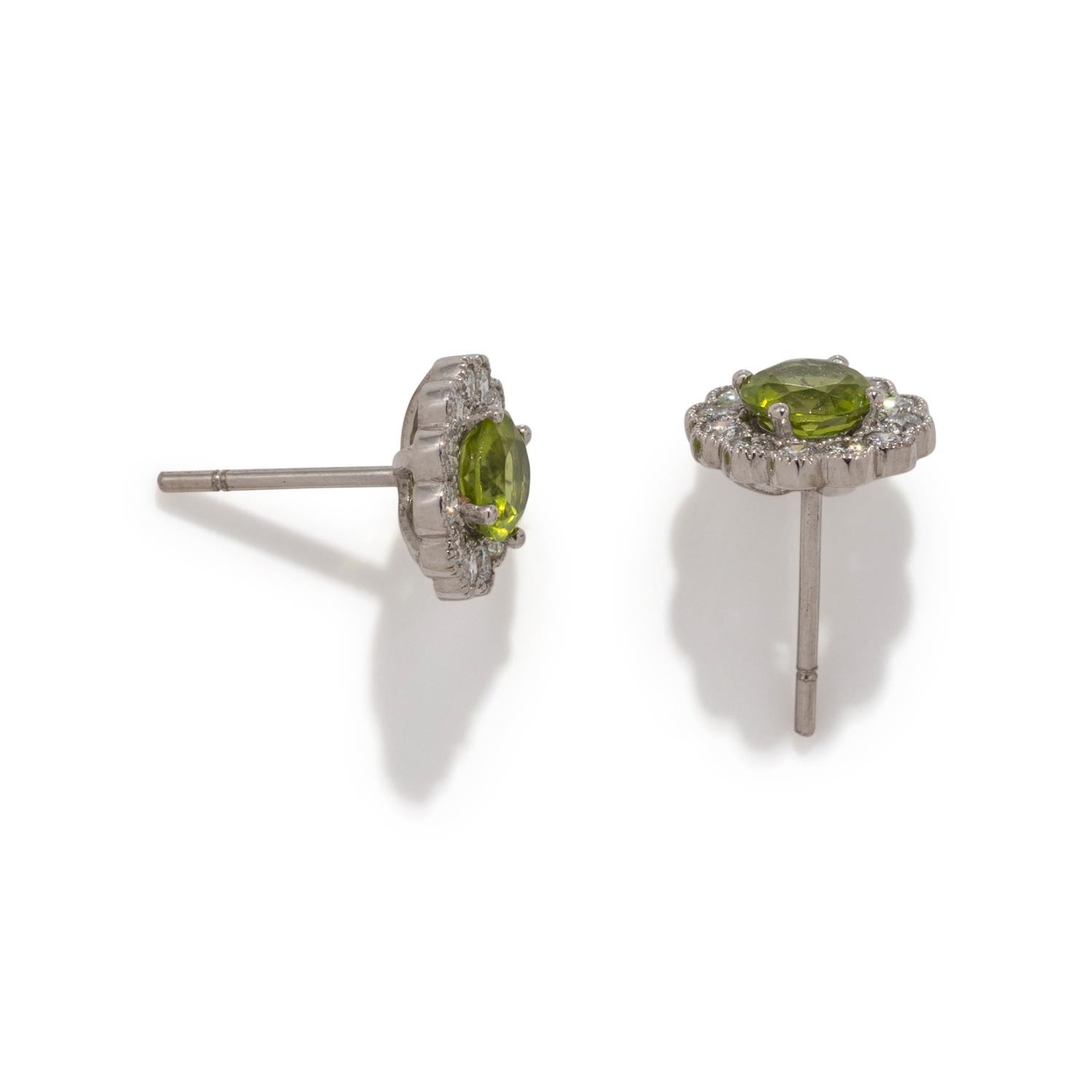 PERIDOT AND DIAMOND SET
