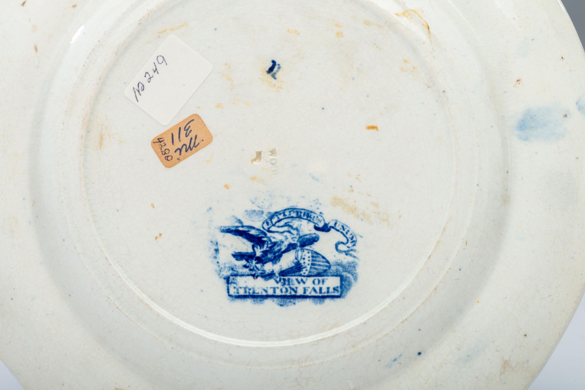 Four Wood & Sons Historic Blue Staffordshire Plates