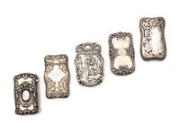 A Collection of Four American Silver Vesta Cases, Various Makers, comprising an example by Gorham Mfg. Co., Providence, RI with a folia