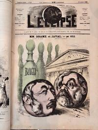 L'Eclipse Satirical Weekly Journal Bound in 3 Folios, Illustrations by Andre Gill