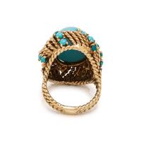SYNTHETIC TURQUOISE AND TURQUOISE RING