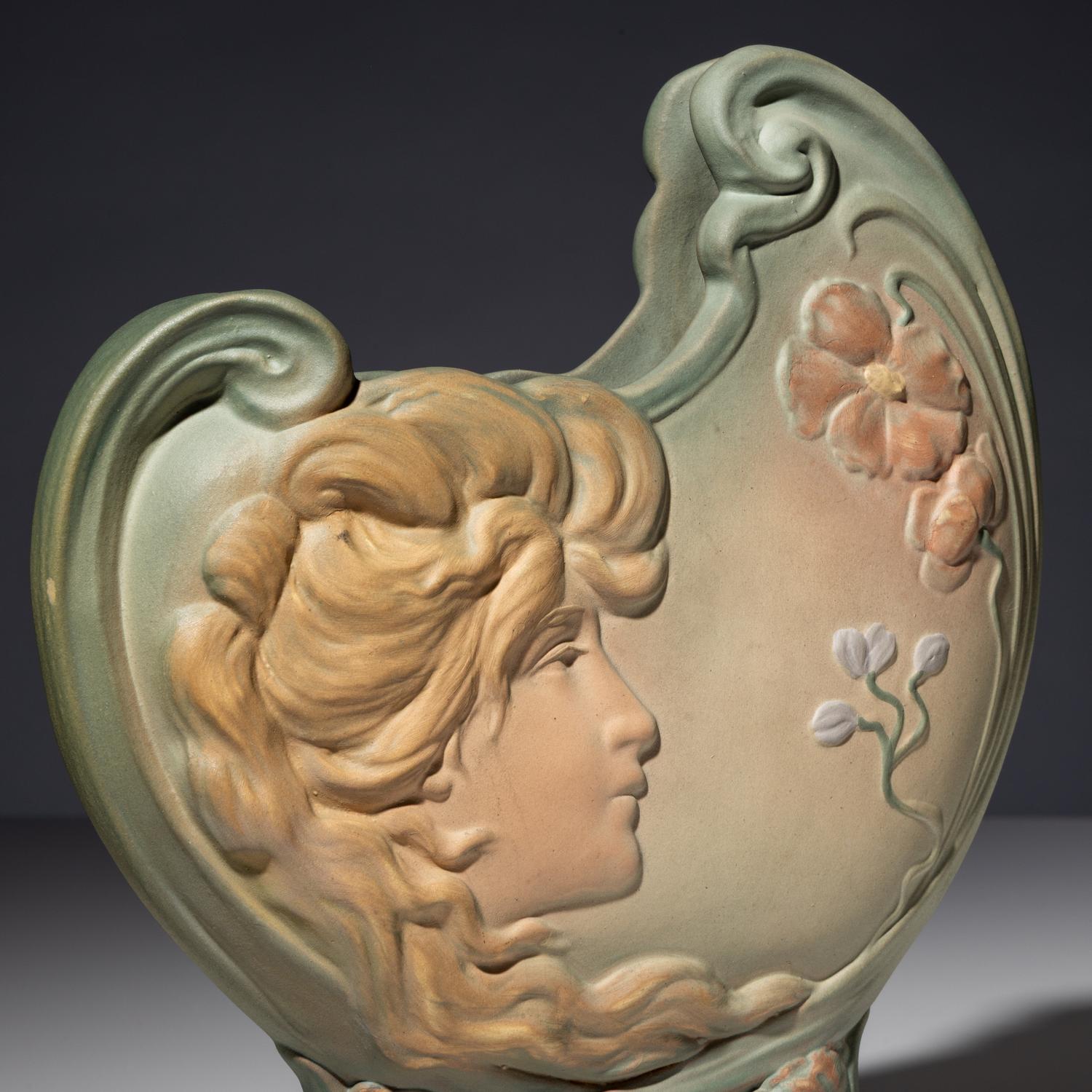 A Weller Pottery Cameo Shell Vase