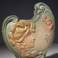 A Weller Pottery Cameo Shell Vase