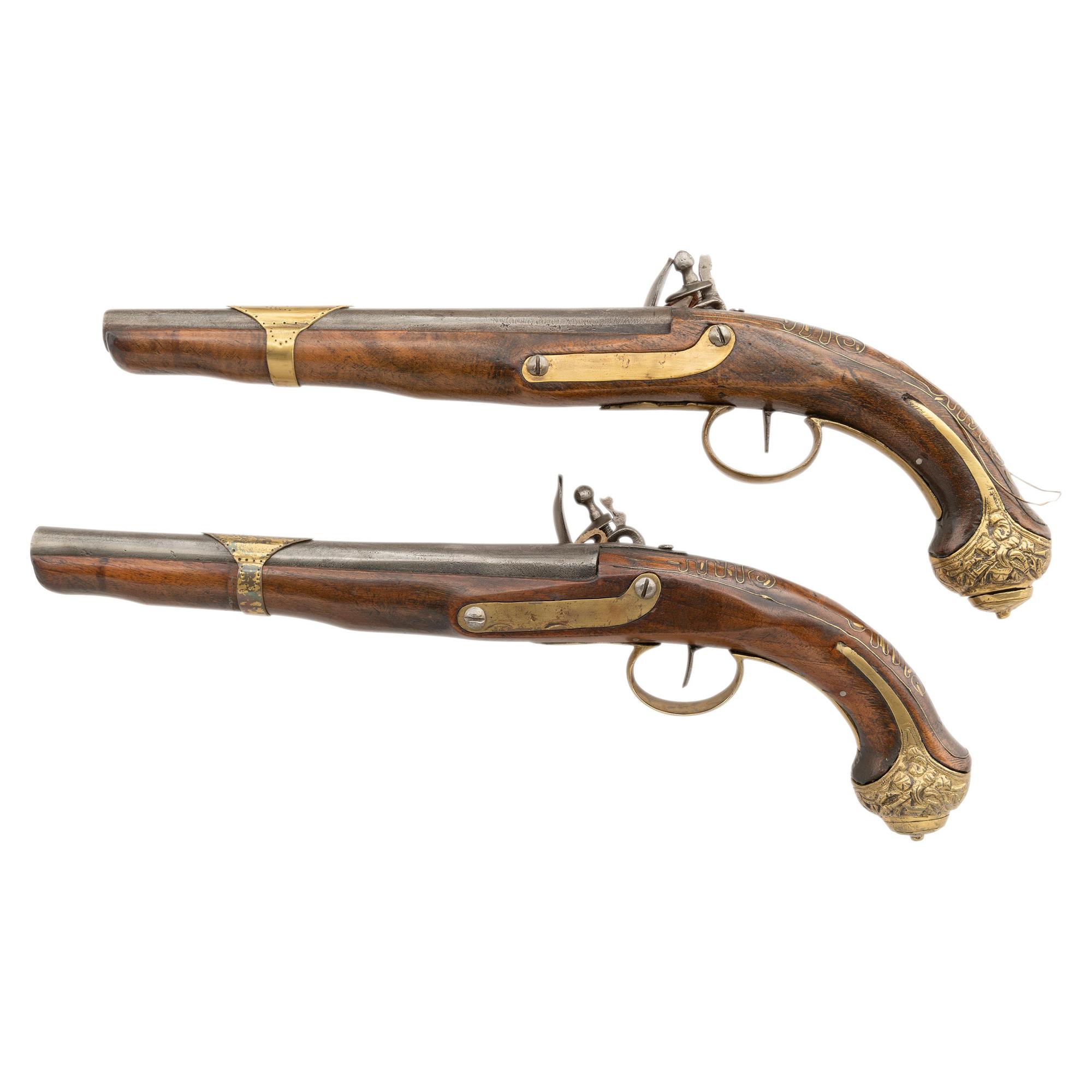 Pair of Decorative Ottoman Flintlock Pistols