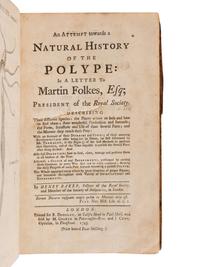 BAKER, Henry (1698-1774). An Attempt towards a Natural History of the Polype ... London: R. Dodsley, 1743.