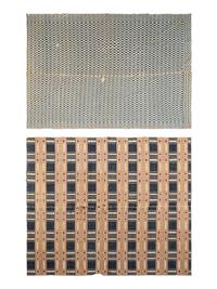 Two Jacquard Woven Wool Coverlets