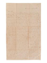 [RECONSTRUCTION]. Letter describing white supremacist initiation rites prior to election in Louisiana.