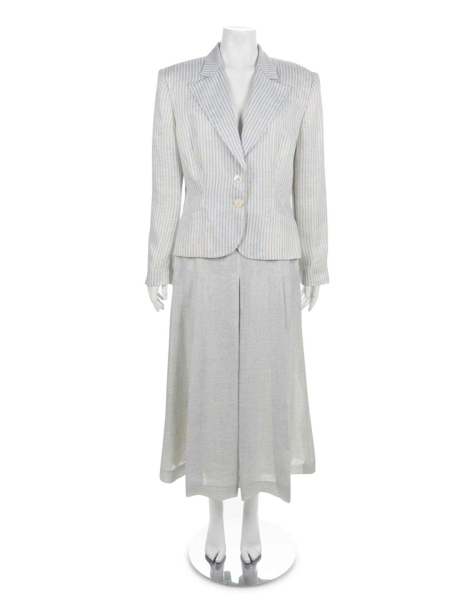 Gucci Linen Skirt and Jacket, 1980s