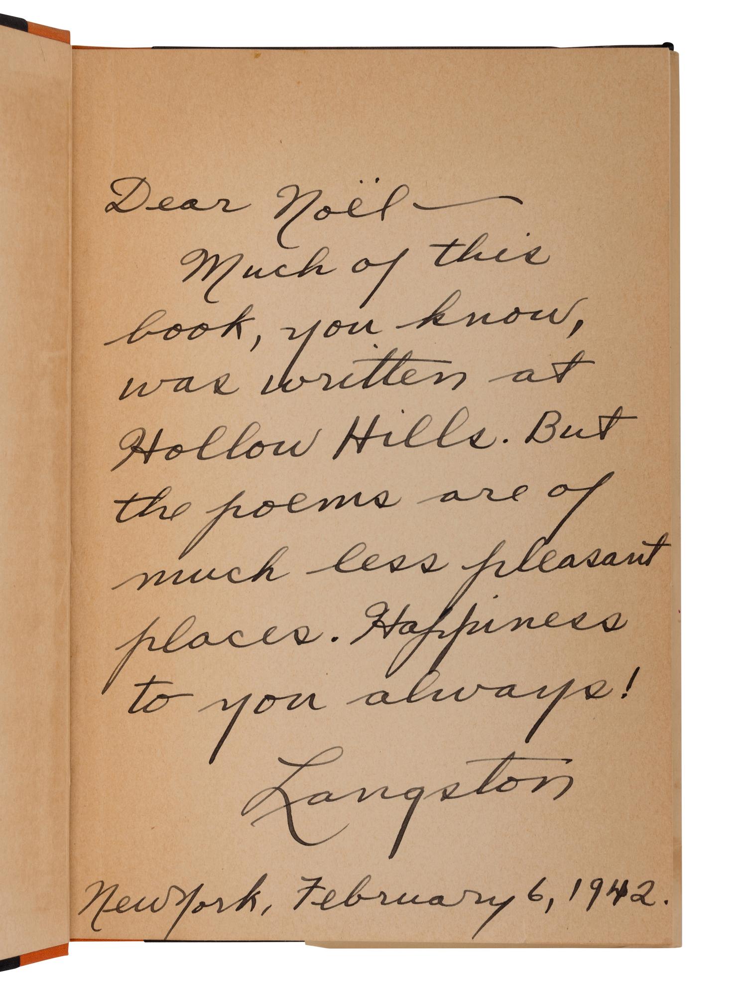 HUGHES, Langston (1901-1967). Shakespeare in Harlem . New York: Alfred A. Knopf, 1942.