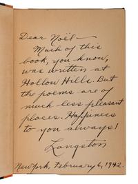 HUGHES, Langston (1901-1967). Shakespeare in Harlem . New York: Alfred A. Knopf, 1942.