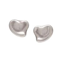 TIFFANY & CO., ELSA PERETTI, STERLING SILVER 'FULL HEART' EARCLIPS