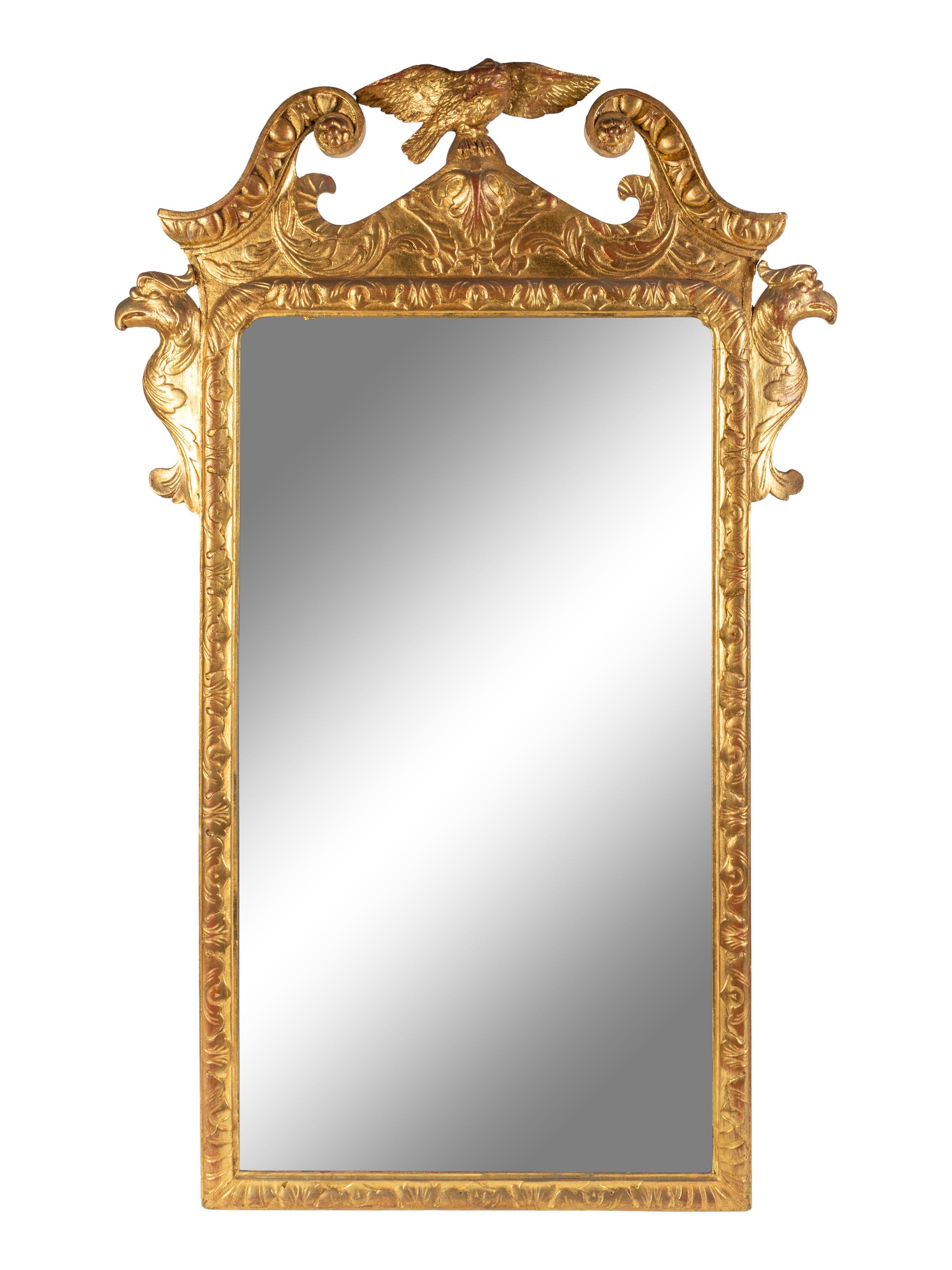 A Pair of George I Style Giltwood Mirrors — 19TH CENTURY