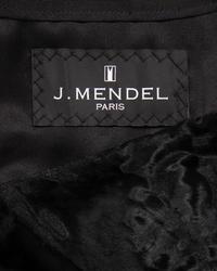 J. Mendel Broadtail Stole with Bead Embellishments