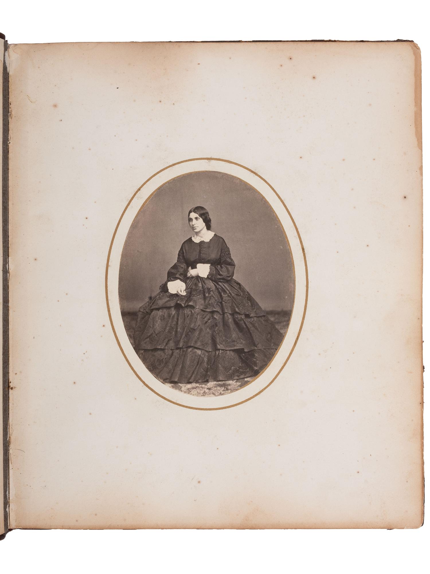Photo-Illustrated Books & Photography Albums Souvenir of Rutgers Female Institute. Class of 1860 . A keepsake from New York City's first female college containing photographs of female students.