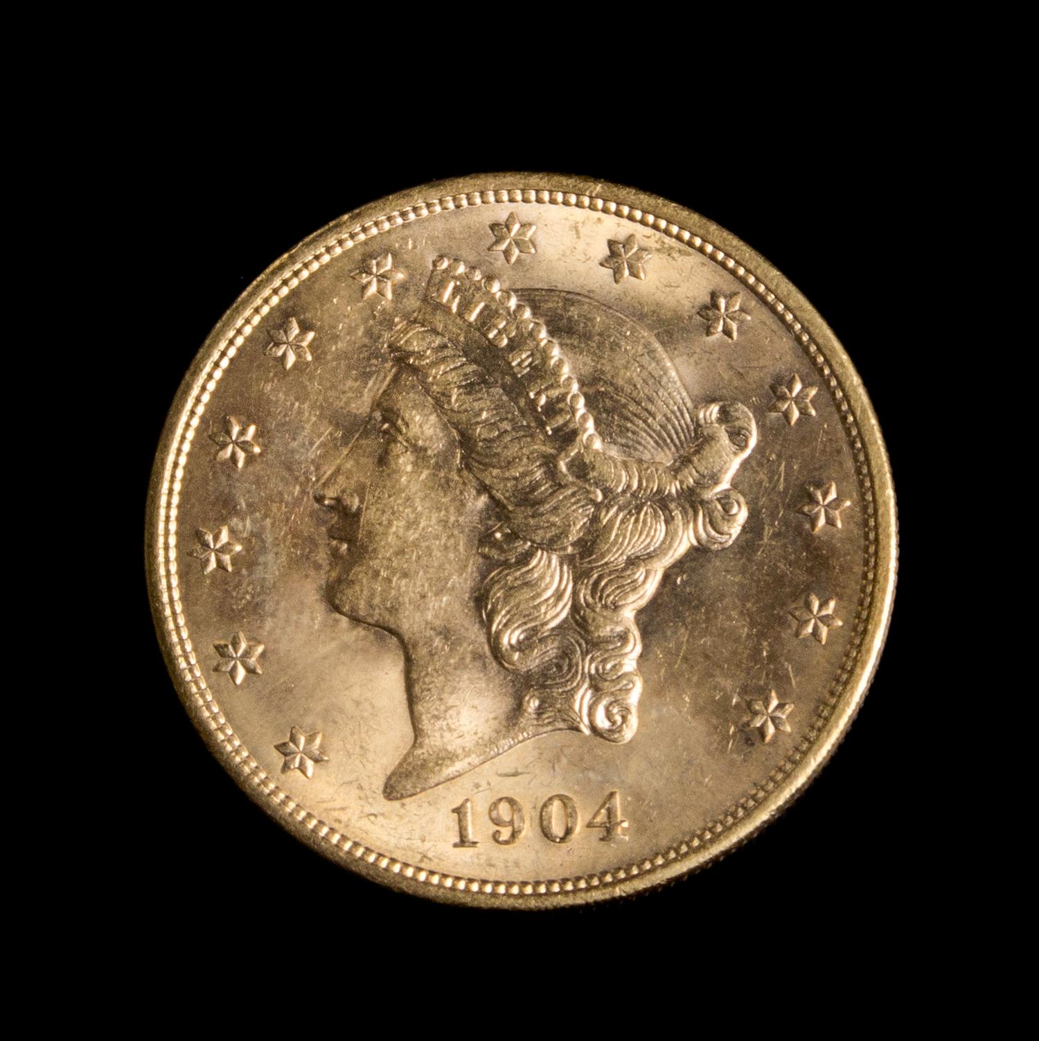 A United States 1904 Liberty Head $20 Gold Coin
