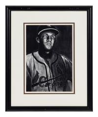 A Group of Seven Artworks Depicting Baseball Players Formerly Displayed at Mike Ditka’s Restaurant