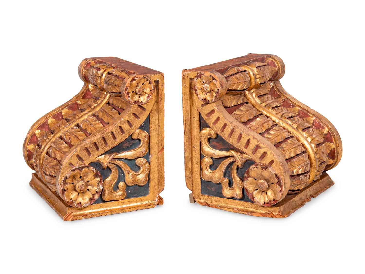 A Pair of Giltwood Wall Brackets