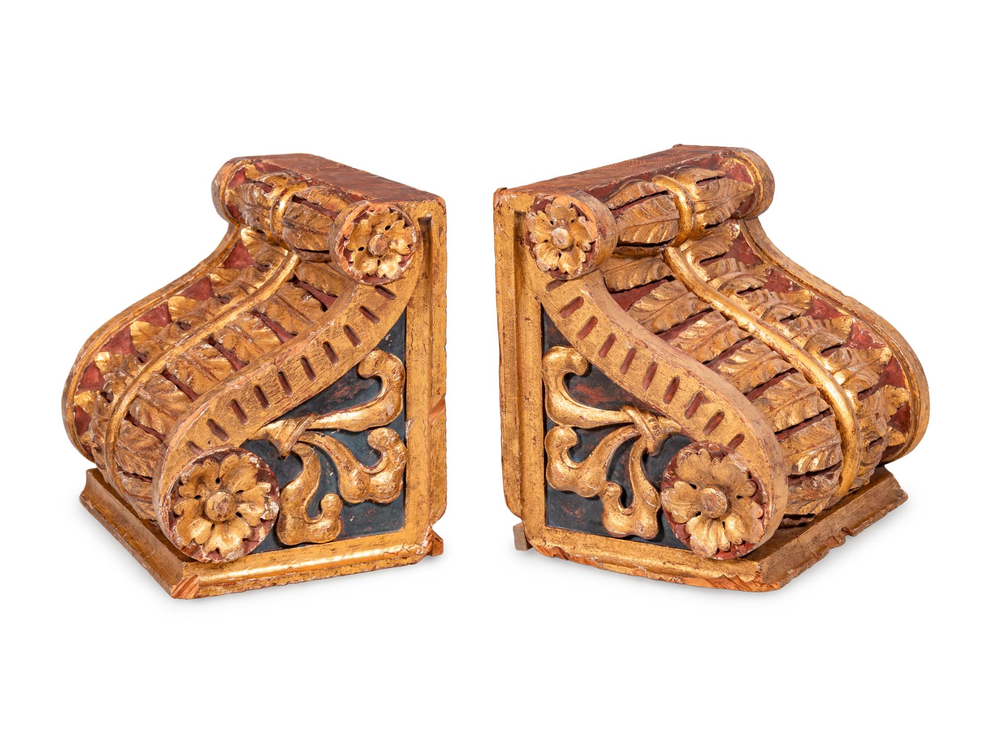 A Pair of Giltwood Wall Brackets