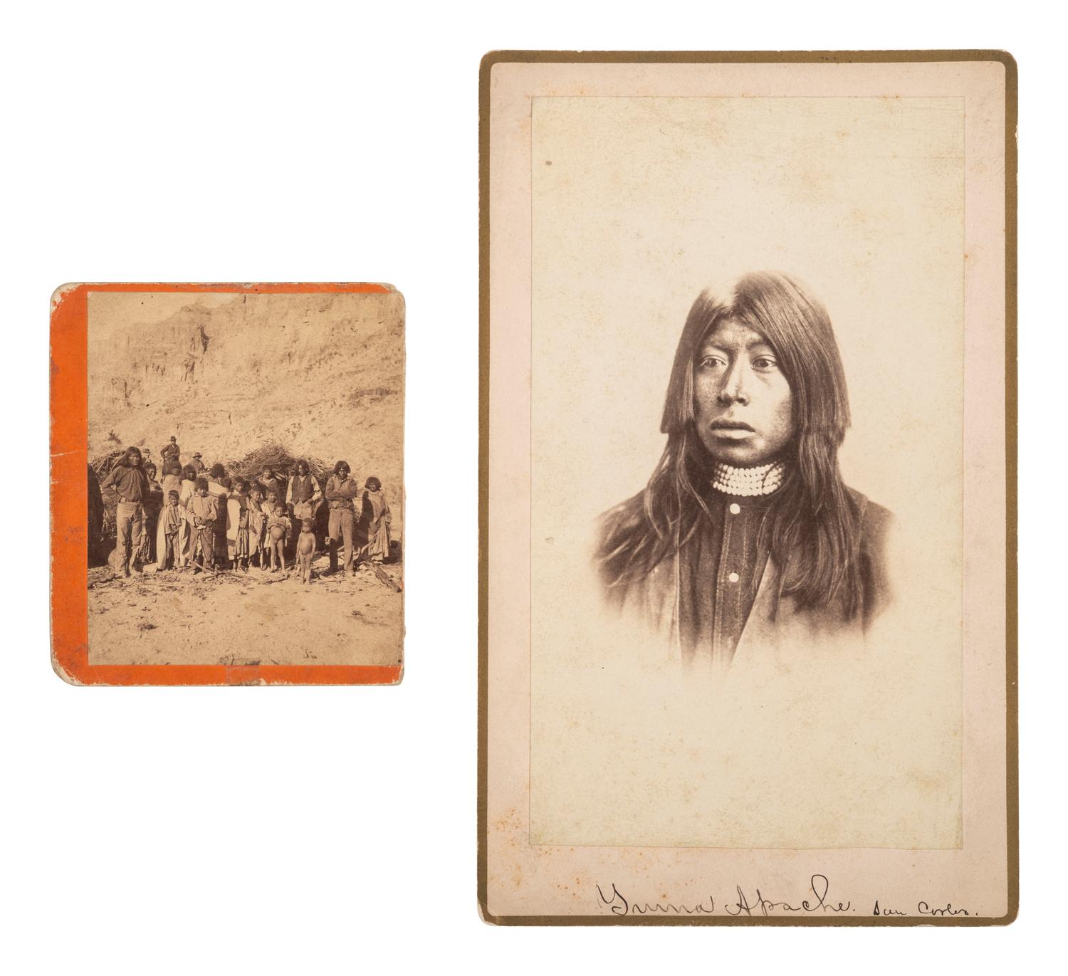 [NATIVE AMERICANS] 2 photos of Southwestern Indians incl. image of a Yuma Apache Indian by RANDALL.