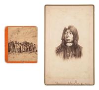 [NATIVE AMERICANS] 2 photos of Southwestern Indians incl. image of a Yuma Apache Indian by RANDALL.
