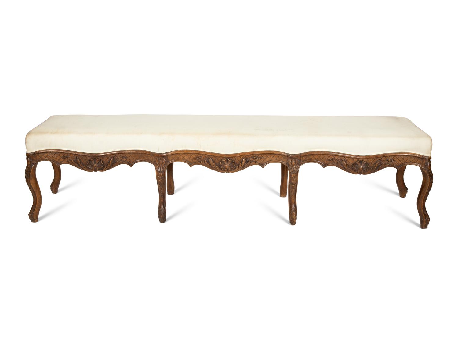 A Louis XV Style Beechwood Bench
