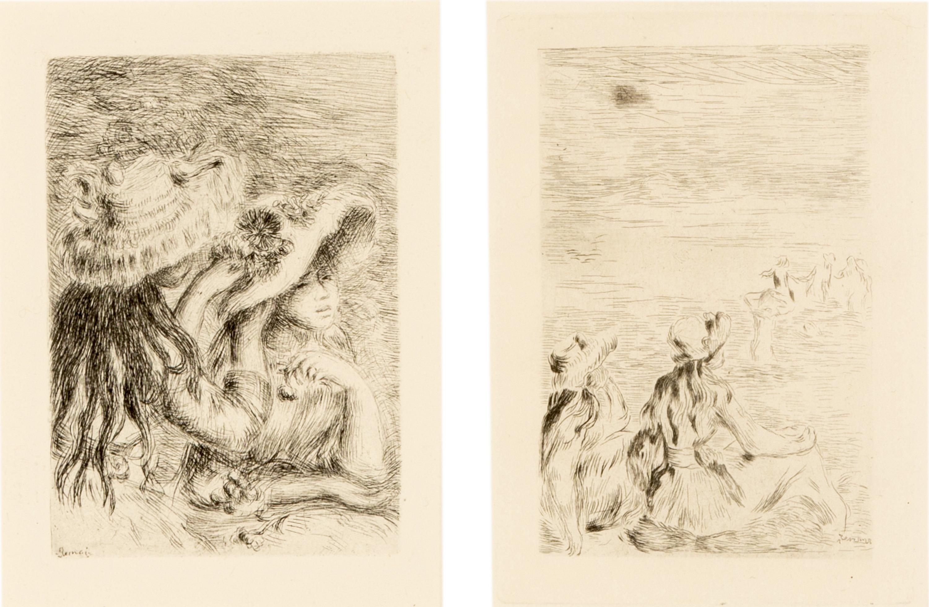 A Pair of Etchings ( Sur la Plage à Berneval, ca. 1892 and Le chapeau épinglé , ca. 1894)