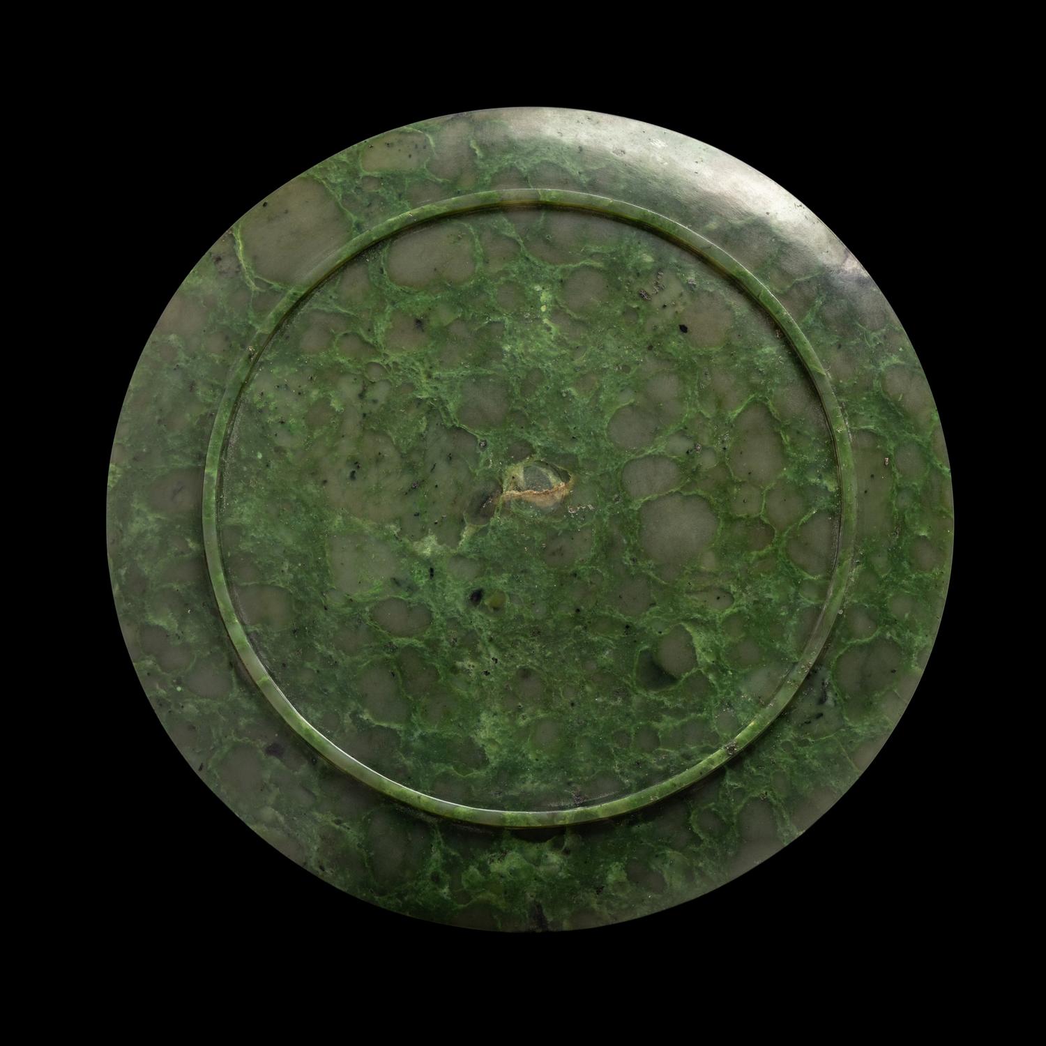 A Chinese Spinach Jade Plate