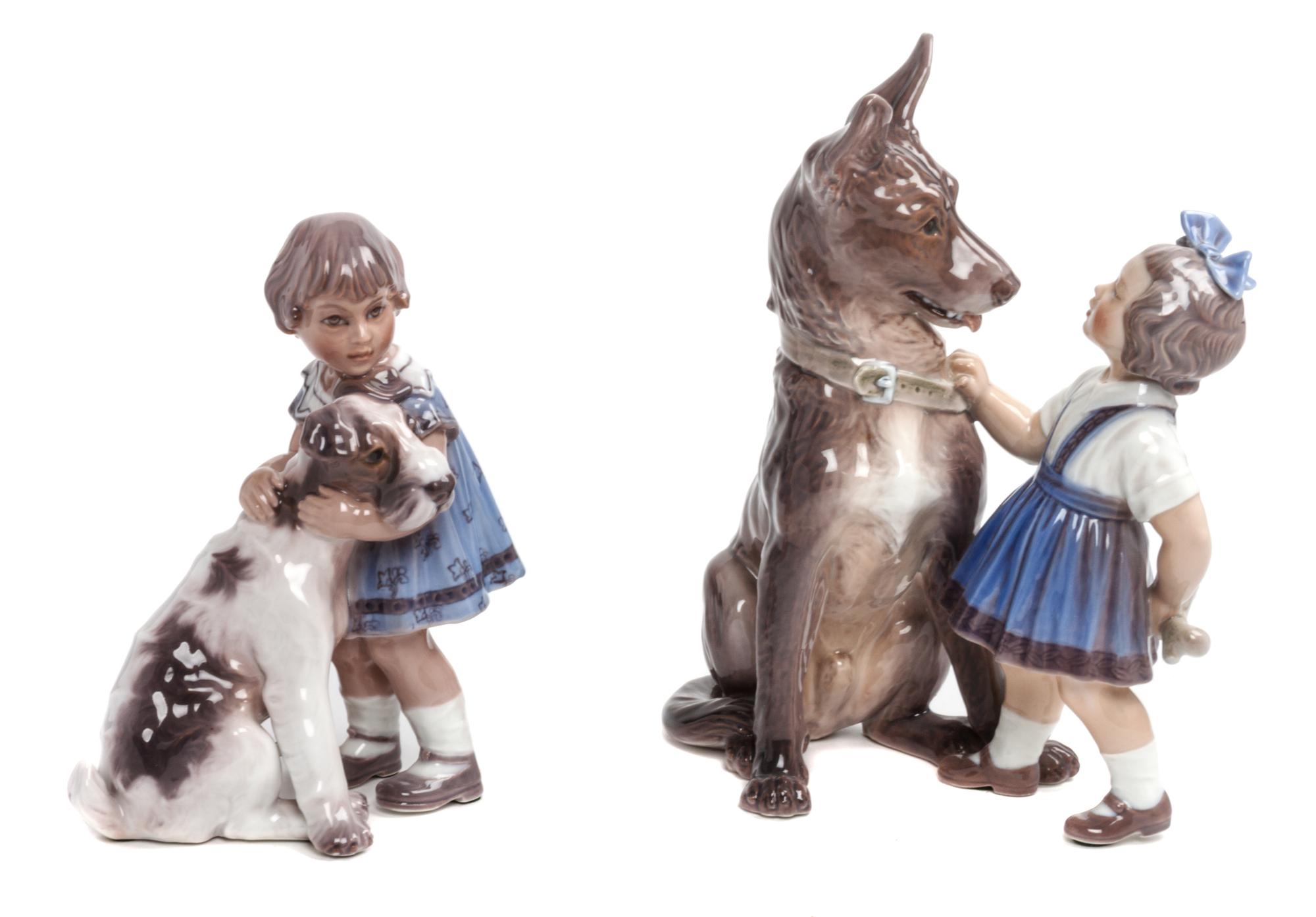Two Dahl Jensen Copenhagen Figural Groups Height of taller 10 1/4 inches. — 20TH CENTURY