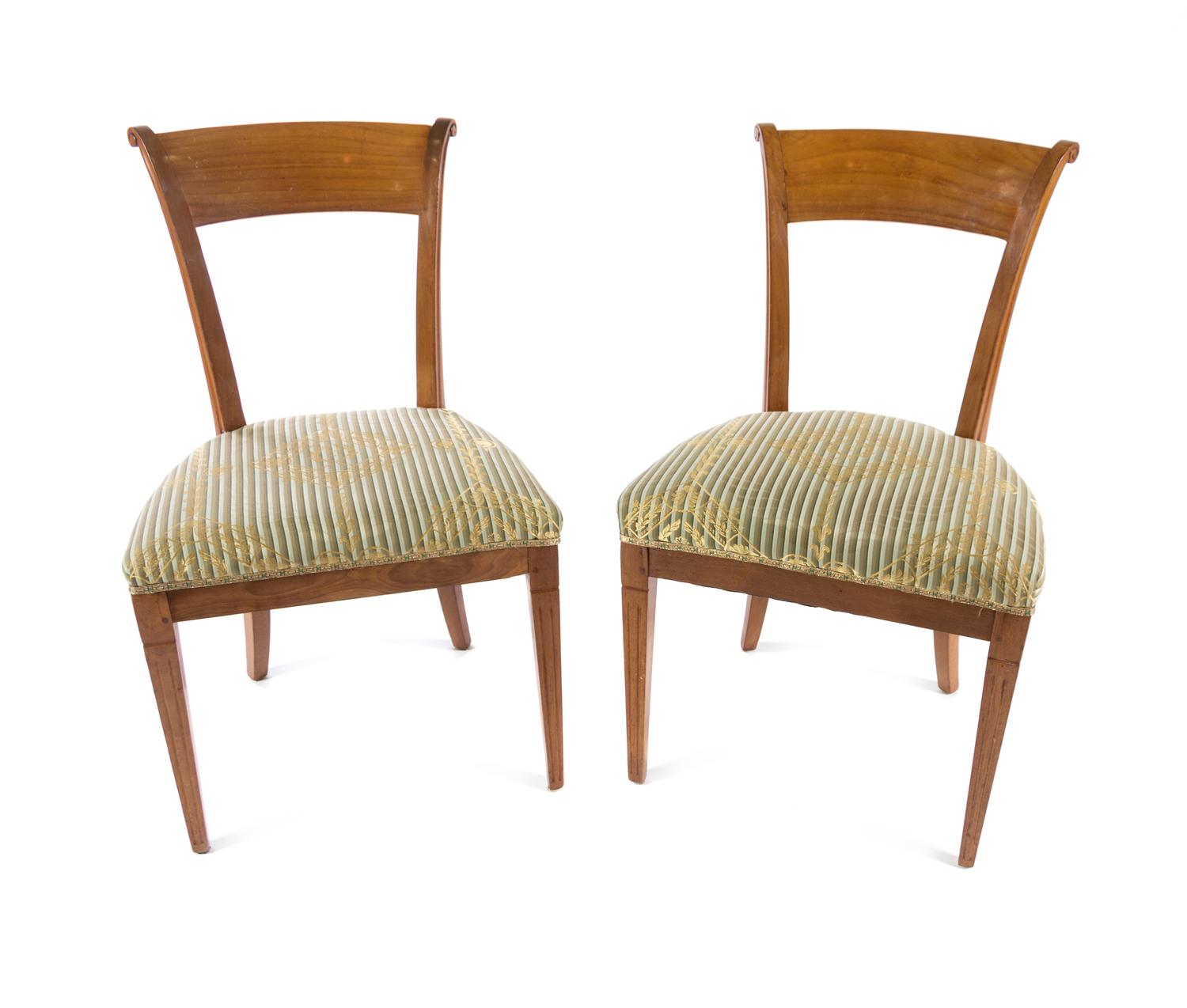 A Pair of Biedermeier Side Chairs Height 34 inches. — 19TH CENTURY