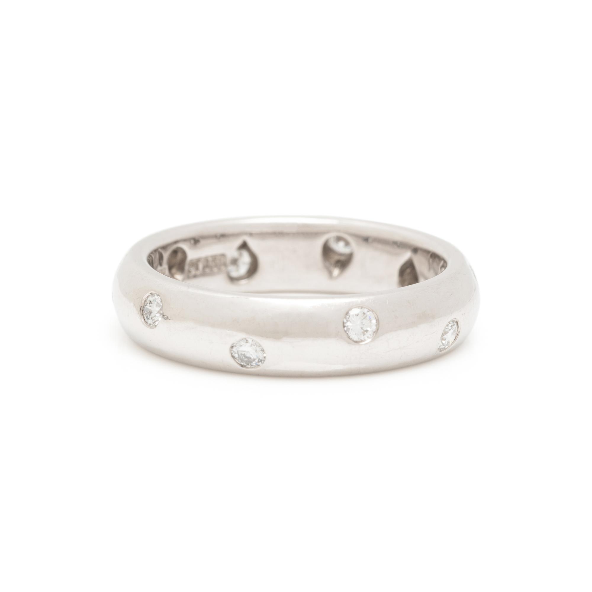 TIFFANY & CO., PLATINUM AND DIAMOND 'ETOILE' RING