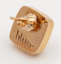 Gold And Fossilized Walrus Earrings Lot is located and will ship from Denver, Colorado.