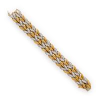 Verdura, Diamond, Yellow Gold, and Platinum Bracelet
