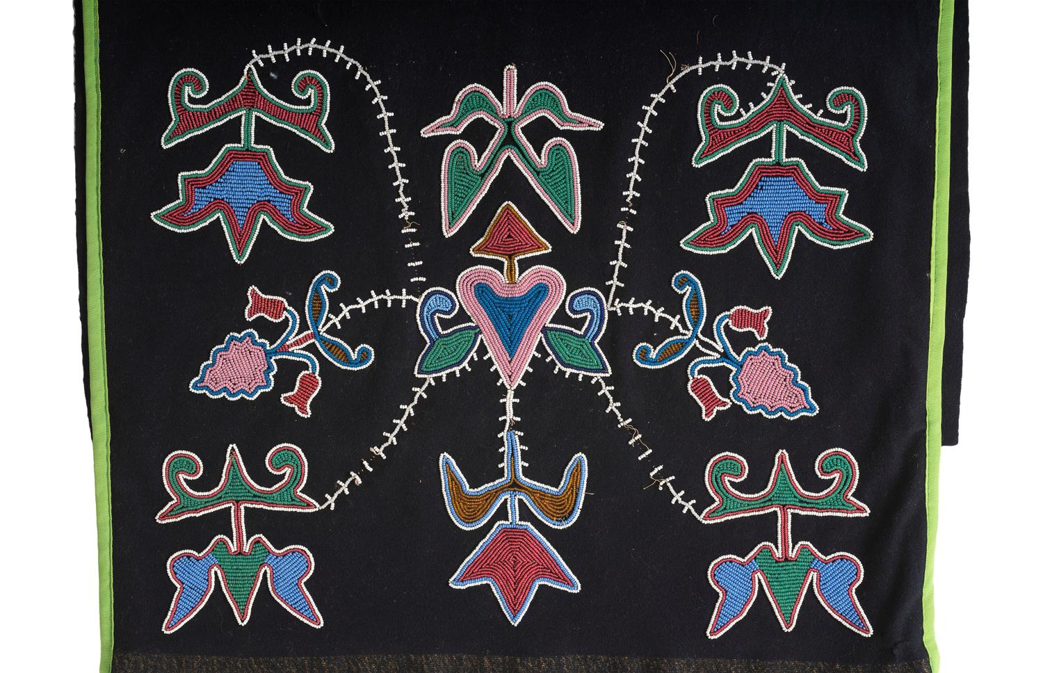 Otoe Beaded Wool Breech Cloth Panel