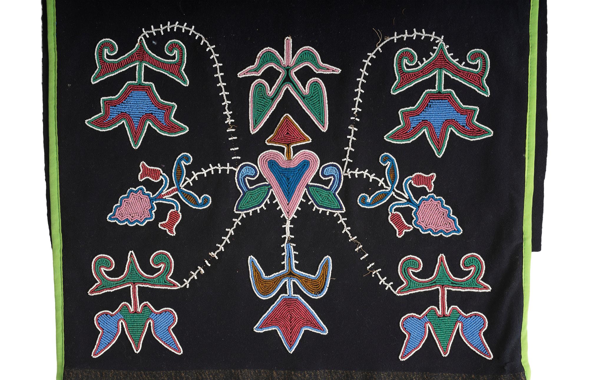 Otoe Beaded Wool Breech Cloth Panel