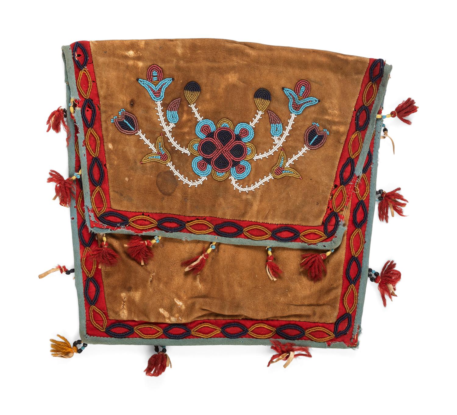 Athabaskan Beaded Hide Game Pouch