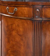 A George III Style Burlwood Demilune Cabinet